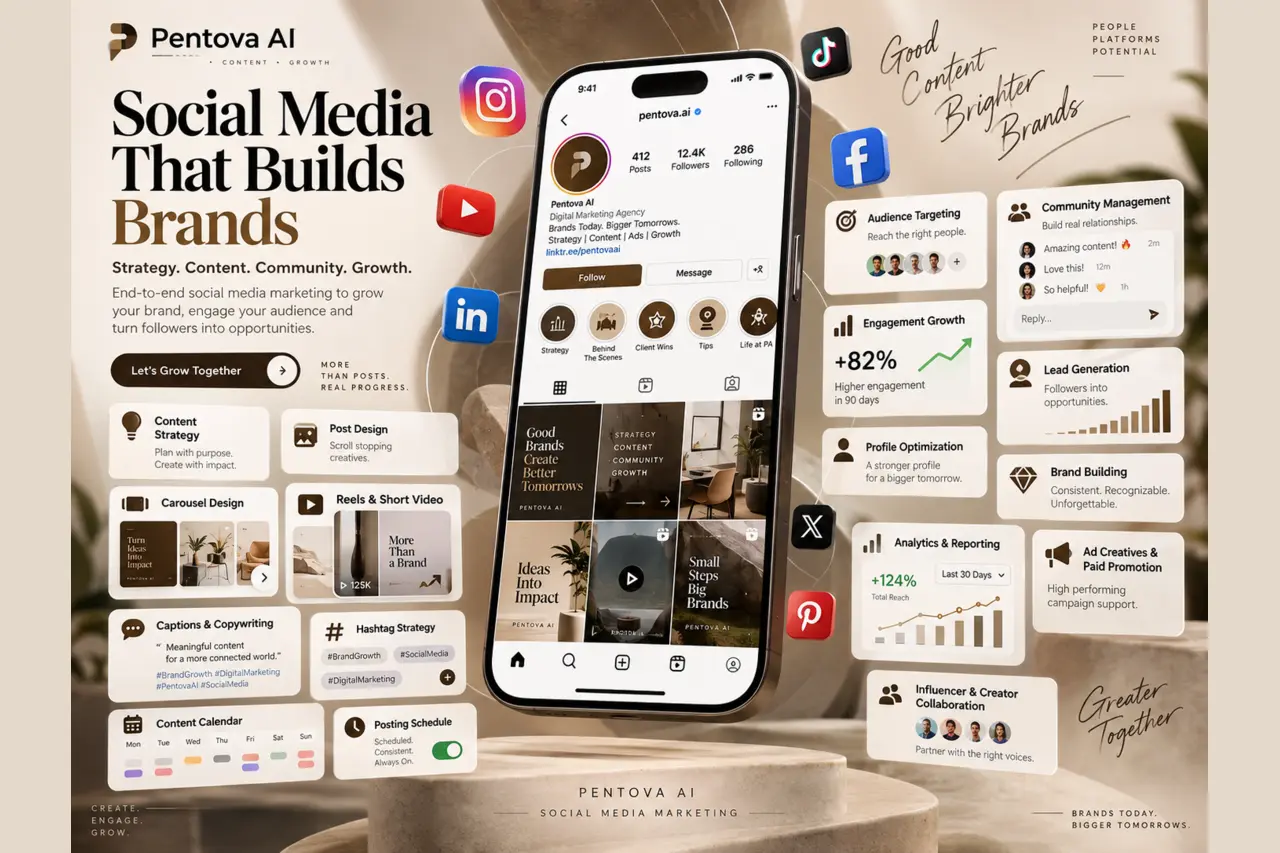 Social media content and community showcase