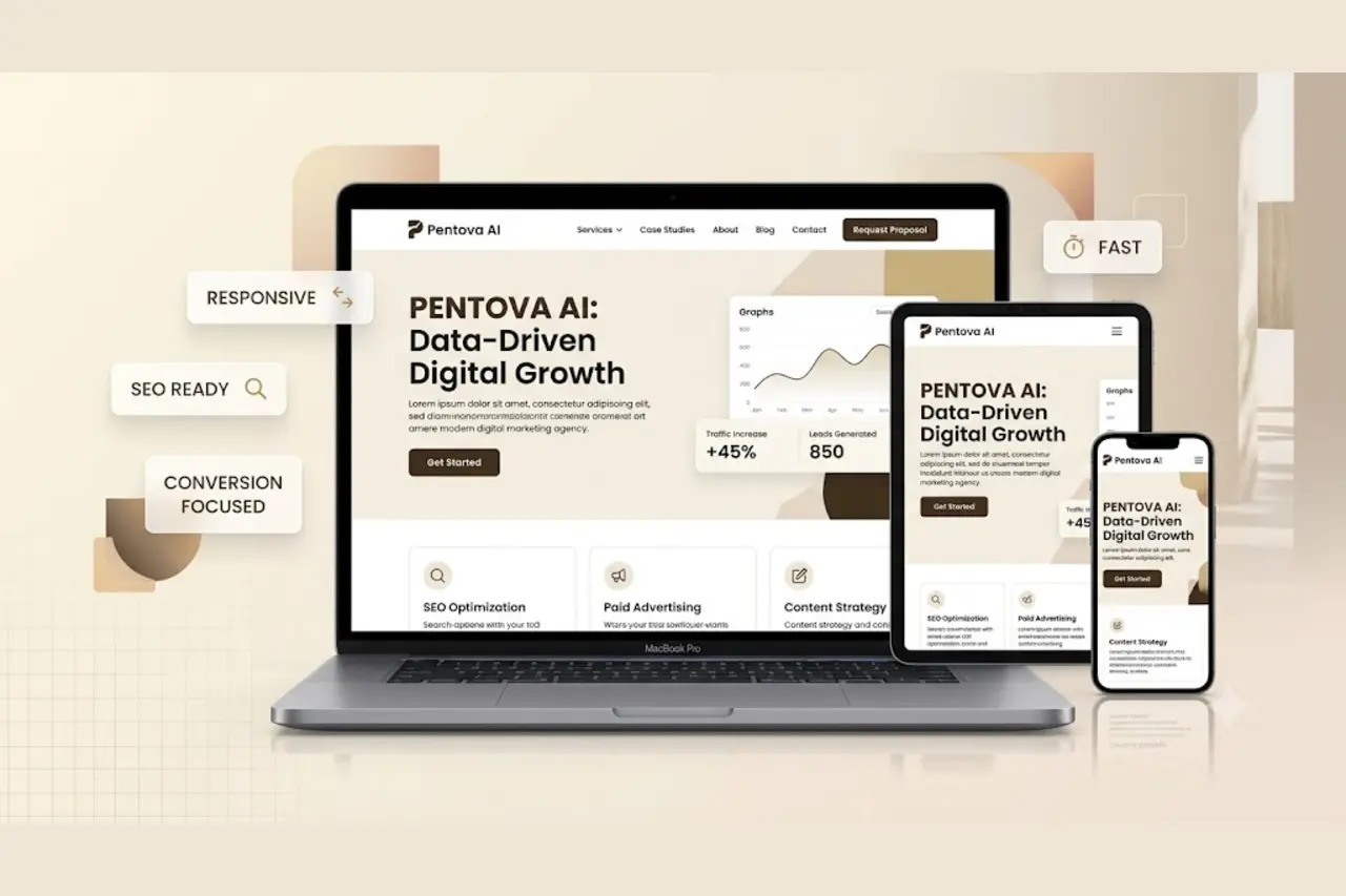 Responsive website design and digital growth showcase